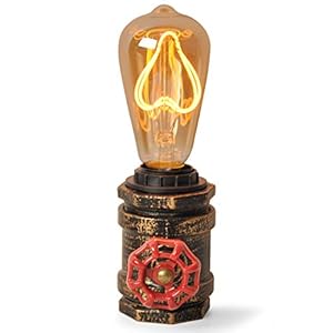 Deluce Tafellamp voor bureau, industrieel, vintage, steampunk, koper, retro decoratie voor E27, LED Edison-spot, 101