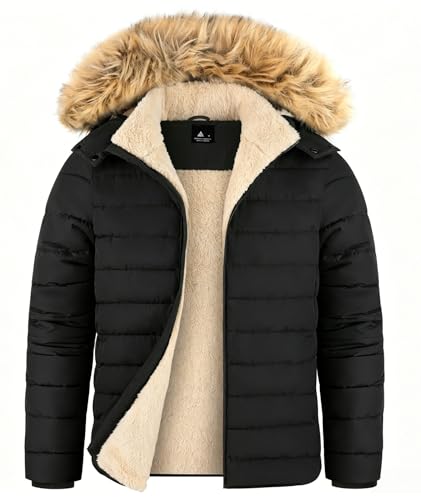 ZITY Doudoune doublée Sherpa pour homme