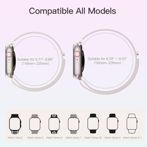 3 Pack Slim Metal Loop Compatible with Apple Watch Band 42mm 41mm 40mm 38mm 46mm 45mm 44mm 49mm Women Men, Thin Stainless Steel Magnetic Strap for iWatch Bands Series 11 10 9 8 SE 7 6 5 4 3 Ultra - image 4