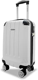 Mala de Viagem Bordo 8kg Rígida ANAC Regulamentada Avião Medidas Aceitas Voos Rodinhas 360° (Branca A5MB)