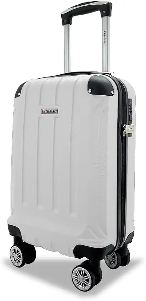 Mala de Viagem Bordo 8kg Rígida ANAC Regulamentada Avião Medidas Aceitas Voos Rodinhas 360° (Branca A5MB)