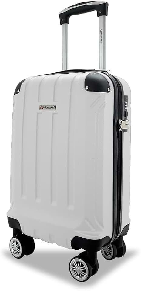 Mala de Viagem Bordo 8kg Rígida ANAC Regulamentada Avião Medidas Aceitas Voos Rodinhas 360° (Branca A5MB)