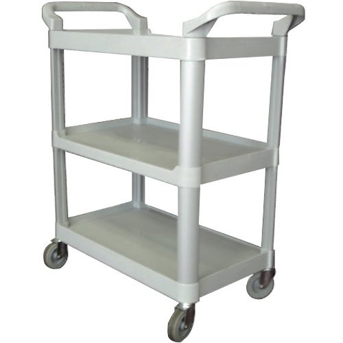3-Tier Utility Cart by Winco – Medium, Plastic, Gray, Model UC-40G