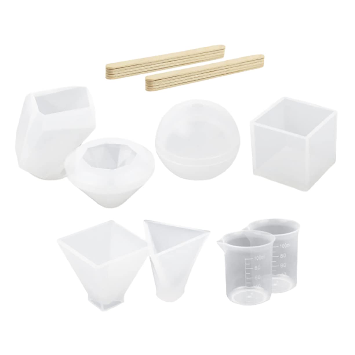 Stampi in Silicone per Resina, Set da 18 Pezzi, Forme Diverse, Facili da Sformare e Lavare, per Creazioni Fai da Te