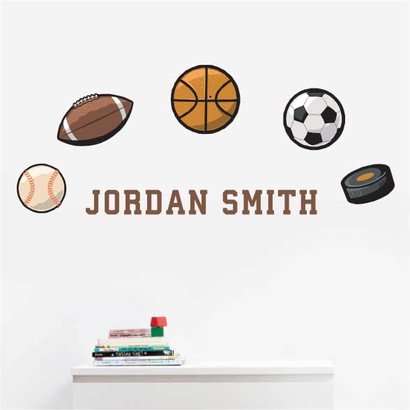 Oliver's Labels Premium Personalized Wall Decal for Kids Room Décor - Peel & Stick, Removable (s Ports)
