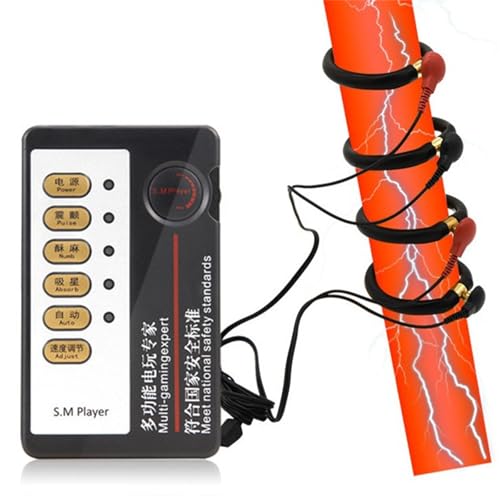 Image of Electric Shock Bondage Training Masturbation Penis Ring Winding Exercise Endurance Trainer Electric Shock Cock Ring Male Bondage Penis Ring