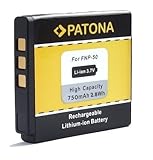 Leistungsstarker PATONA Ersatzakku für Fuji NP-50, 3,7V und 750mAH.