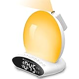 Reloj despertador con proyección luminosa LED, lámpara de 