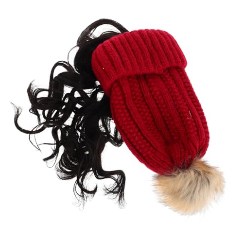 Bonnet tricoté avec perruque pour vos soirées de Nouvel an