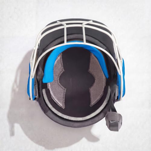 Image of Shrey Master Class Air 2.0 Stainless Steel Batting Cricket Helmet for Men's (Navy /Curious Blue, S)