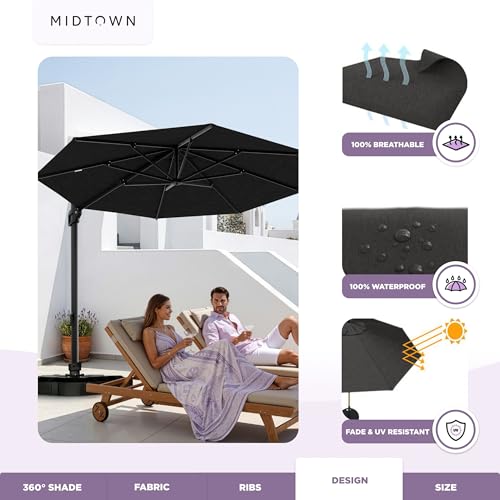 Image of Midtown Umbrellas Grande Round - 10 Ft Cantilever Umbrella