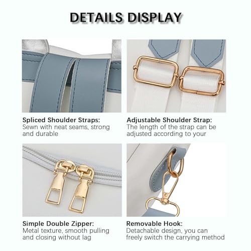 Women's Casual Fashion Colorblock Backpack, Multifunctional Travel Backpack, Crossbody Backpack or Backpack Black and Brown2