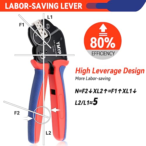 ymyp pince à sertir 0,25 1,5mm² 9 types 330pcs mâle/femelle spade connecteur electriques 2,8mm, 4,8mm et 6,3mm de crimper,pour connecteurs amp te 2,8/4,0/4,8/6,3 jst sm2,54 / xh2,54 / vh3,96 et molex