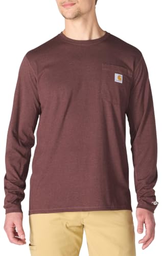 Image of Carhartt Men's Force Relaxed Fit Midweight Long-Sleeve Pocket T-Shirt