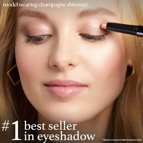 Image of Julep Eyeshadow 101 Cream-to-Powder Waterproof Eyeshadow Stick - Champagne Shimmer - Long-Lasting, Buildable, Crease-Proof, Cruelty Free, Shimmer Finish with Built-In Smudger