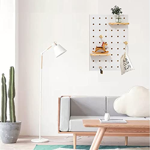 Couvercle boîte électrique décorative vide vertical avec panneau perforé bois et étagère - 8