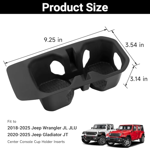 Insertos para portavasos centrales Jeep Wrangler 2018-2025 miniatura 2