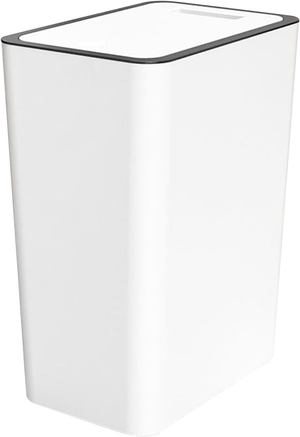 Cubo De Basura De Cocina 14L Con Tapa Oscilante - Plástico Resistente | Blanco | Multiusos Para Baño, Oficina, Hogar