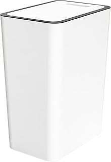 Mumusuki Press Type Trash Can, 15L Capacity Plastic Good Sealing Garbage Bin with Cover Garbage Container for Bathroom Toilet Kitchen