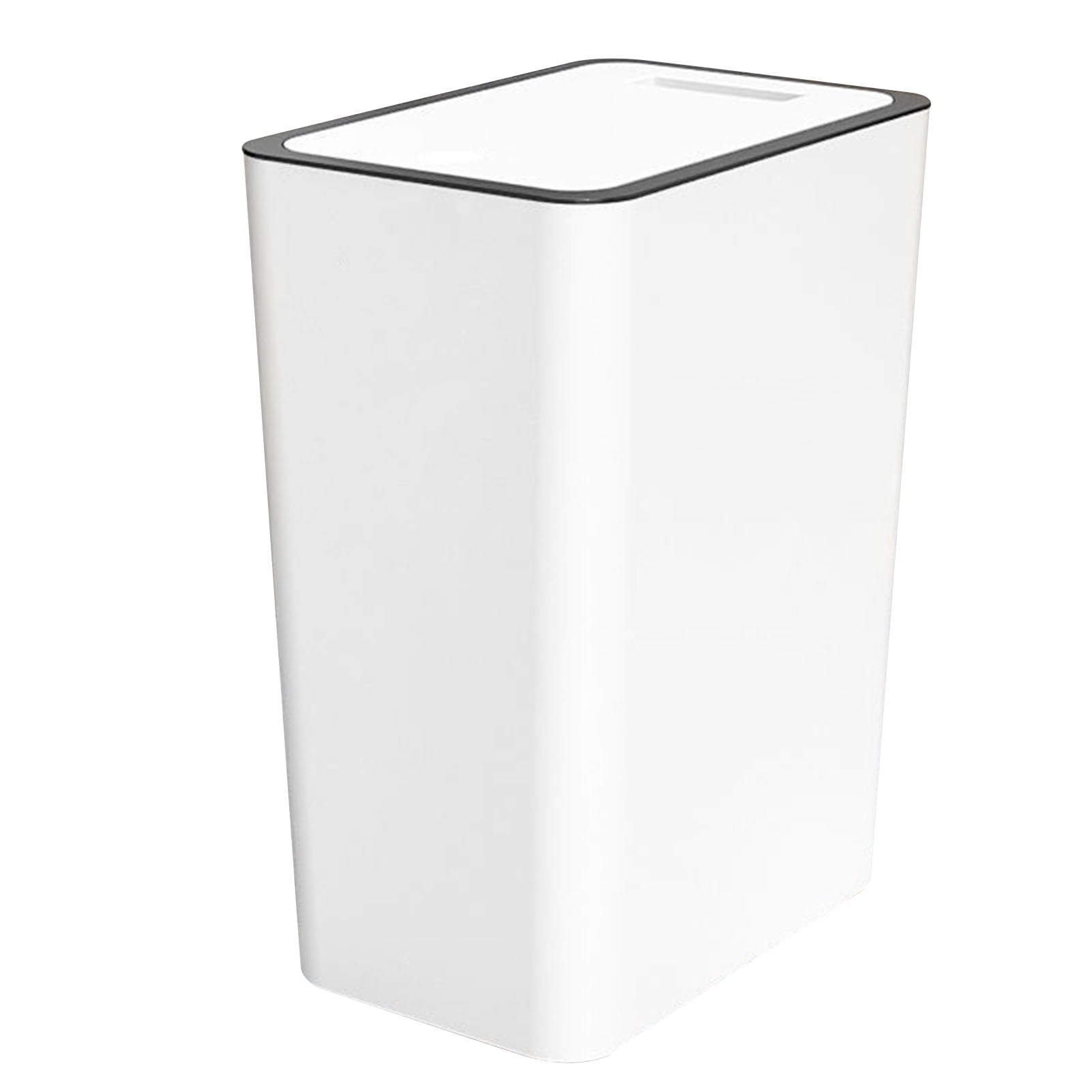 KIMISS Poubelle de Kitchen 15 Litri 15Lacity Pattumiera con Pulsante e Coperchio, e Pattumiera in Plastica per Bagno, Toilette,