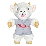 MLBPA Bryce Harper Goat Plush Toy for Dogs and Cats with Squeaker, Wearing a Team Player Jersey! MLB Philadelphia Phillies Fun & Sporty Goat Shaped Dog Chew Toy, Interactive Pet Toy