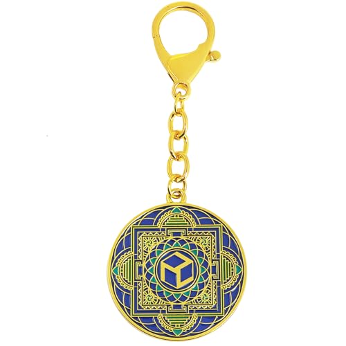 Porte-clés Antahkarana médaillon en acier inoxydable finitions premium W5778