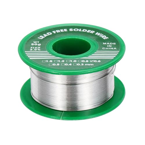 Image of MECCANIXITY Rosin Core Solder, 50g Tin Solder Wire Flux Core Solder 0.6mm for Electrical Soldering, Sn99.3 Cu0.7