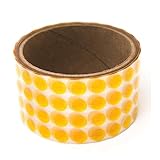 Bertech-PPD-3/8 Polyimide Masking Discs, 3/8 Inch Diameter, Amber, Made from High Temperature Polyimide Film with Silicon Adhesive (2,000 Per Roll), RoHS Compliant