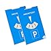 Produktbild Parkscheibe, 2 Stück, in Blau, aus Papier, doppelseitig einstellbar, Parkuhr mit ANKUNFTSZEIT, für Auto, LKW, Wohnmobil, Parking Disc Blue, Parkscheiben, Parkkarte, blaue Papier Park Scheibe Karte