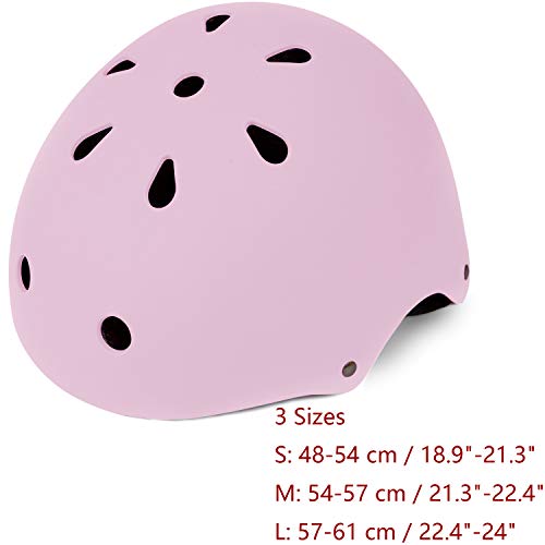 Adult Skateboard Bike Helmet For Men And Women, Lightweight Adjustable, Multi-Sport For Bicycle Skate Scooter (Pink, Large) #TOP1