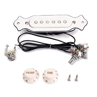 Alnicov Micro magnétique avec trou de son blanc avec boutons de volume de tonalité pour guitare acoustique ou électrique… - Les Beatles, Paul McCartney, John Lennon, RIngo Starr, George Harrison Alnicov Micro magnétique avec trou de son blanc avec boutons de volume de tonalité pour guitare acoustique ou électrique… – Image 3