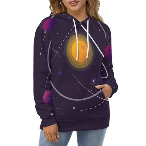 Sweatshirt Espace pull unisexe à capuche et manche longue taille S cosy