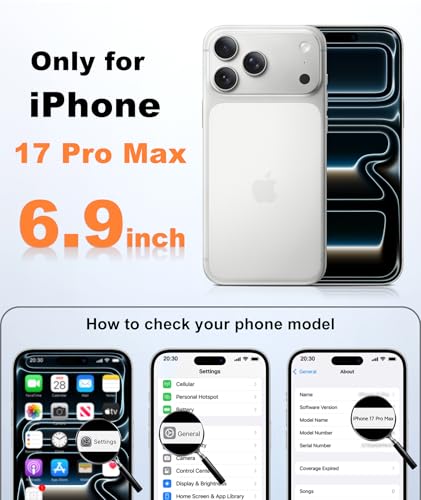 Image of FNTCASE for iPhone 17 Pro Max Case: [Compatible with Magsafe] Solid White Matte 17 Promax Magnetic Phone Cover with [Full Camera Protection] [Screen Protector] Military Grade Shockproof Protective