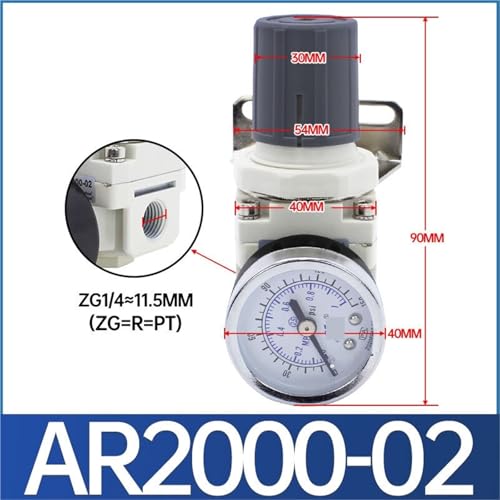 Régulateur AR2000-02 évitez les surpressions de compresseur avec raccord PC8-02