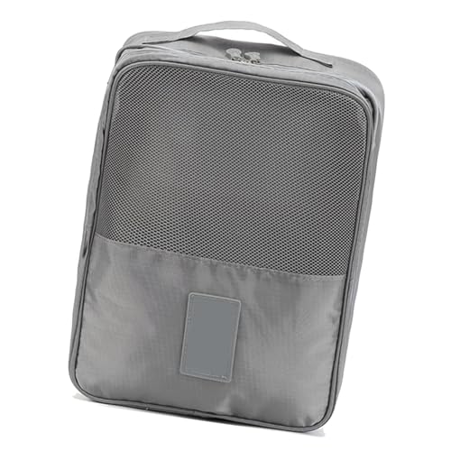 Bolsas para sapatos para viagens, bolsa para sapatos com zíper de camada dupla comporta 3 pares de s