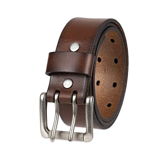 Levi's Men's Double Prong Casual Belt, Brown Rivets, 34