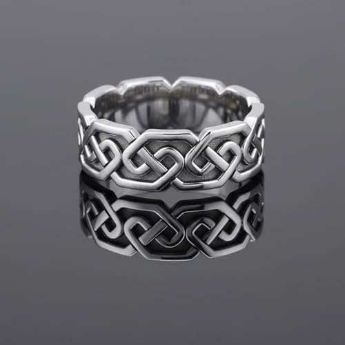 US Jewels Men's 0.925 Sterling Silver Modern Irish Celtic Knot Ring Band, 6mm3