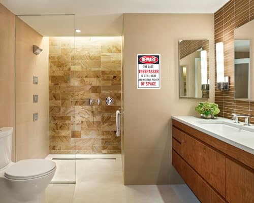 Carastora Spooky Halloween Decor Sign – Rustic Metal Wall Art for Outdoor Fence, Patio, Garage, or Man Cave, Funny Haunted Theme, 12x8 Inch - Image 2