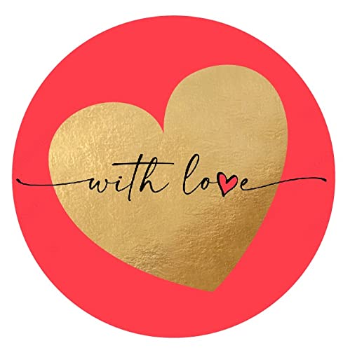 Easykart 500 With Love Stickers In A Roll With Gold Foiling, 1.5 Inch Size Best Suitable For Anniversary Valentine's Day Gifting, Decoration,Theme Parties .… #TOP22
