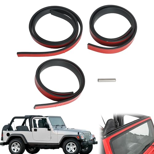 Riyhch Hardtop Seal Strips Fit for Jeep Wrangler TJ 1997-2006, Hardtop Roof Rail Weatherstrip Replacement for MS-41190