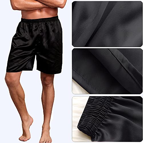 Mens Satin Boxers Shorts Sleepwear Satin Pajama Bottom Underwear Silk Sleep Shorts2