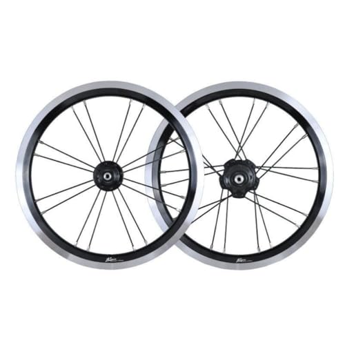 自転車ホイール14インチ?速 アルミニウム合金盤式/Vブレーキ74mm/85mm開幅前後セット