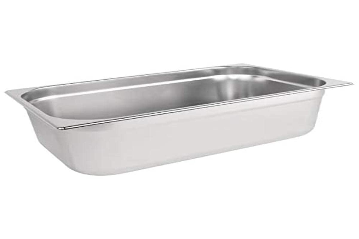 Vogue Silver Stainless Steel 1/1 Gastronorm Tray 150Mm