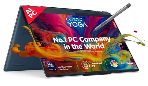 Image of Lenovo Yoga 7 Intel Evo Core Ultra 5 125H Built-in AI 14 inch(35.5cm) WUXGA-OLED 400Nits 2-in-1 Laptop (16GB /1TB SSD /Win 11 /Office Home 2024 /Digital Pen /3 Mon. Game Pass /Teal /1.5Kg), 83DJ00FXIN