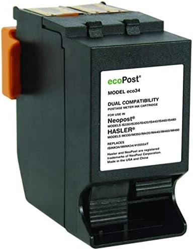 NeoPost IS330, IS350, IS420, IS440, IS460, IS480; Hasler IM330, IM350, IM420, IM440, IM460, IM480 - Inkjet Cartridge, Red ISINK34 / IMINK34 / 413555T