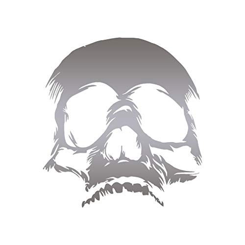 Image of Skull Bones Skeleton - Vinyl Decal Sticker - 5.75 inch x 6.25 inch - Silver