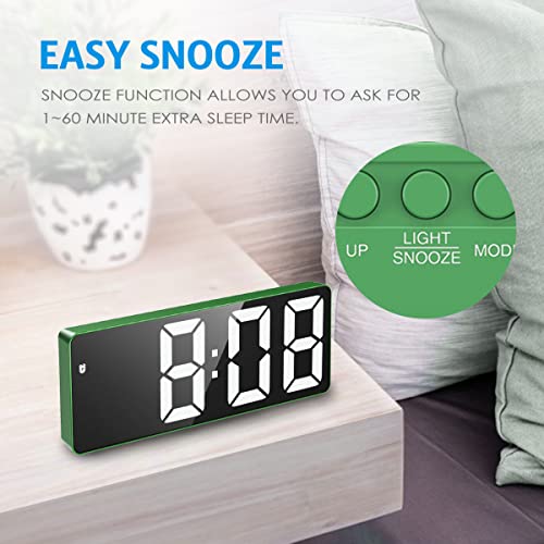 image for AMIR Digital Clock, Newest LED Clock for Bedroom, Electronic Desktop C