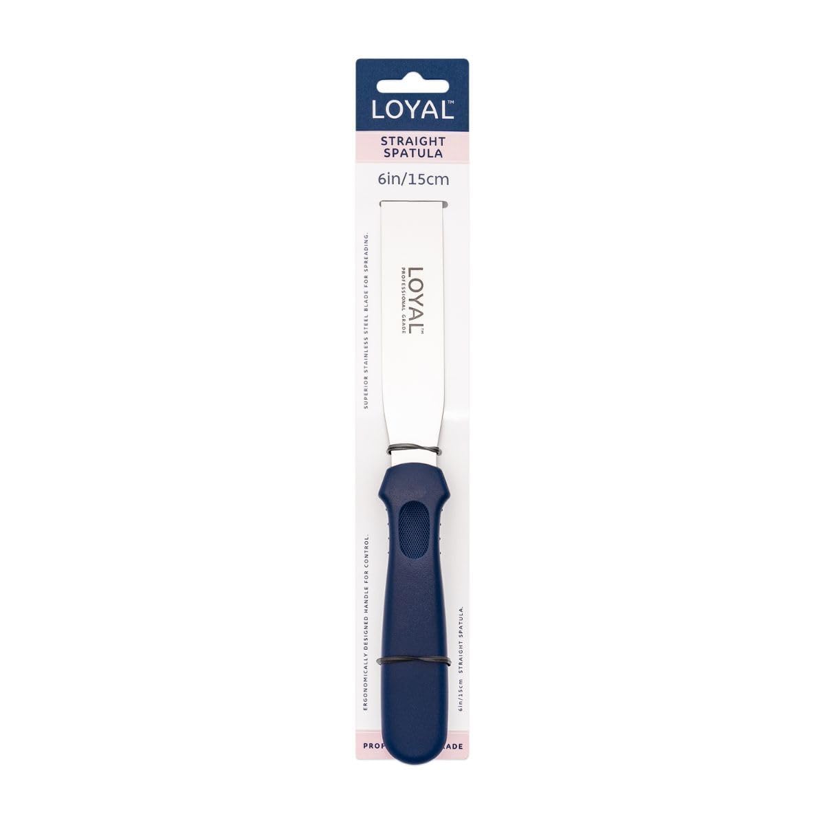 Loyal Straight Spatula, Stainless Steel Icing Spatula with Flexible Blade, Palette Knife with Non-Slip Handle, Cake Decorating Spatula for Ganache & Buttercream - 15 cm