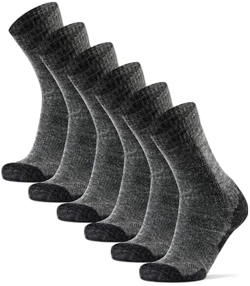 DANISH ENDURANCE Skarpety z Wełną Merino, Termiczne, Termoaktywne, Trekkingowe, Antybakteryjne Męskie, Damskie i dla Dzieci, 3-PACK