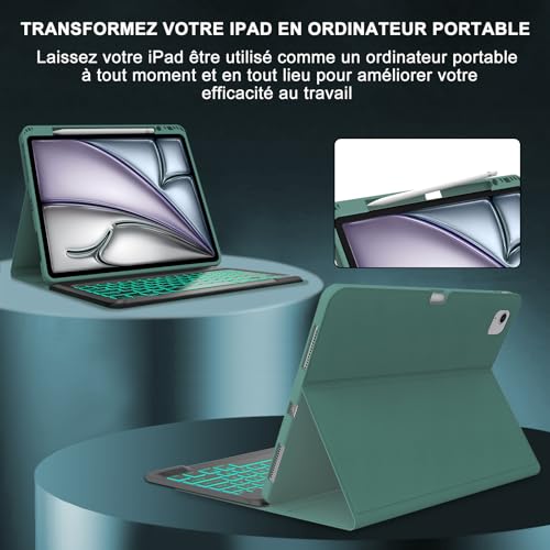 Clavier AZERTY pour iPad Air 13 M4 pour taper du texte sans ordinateur - 3